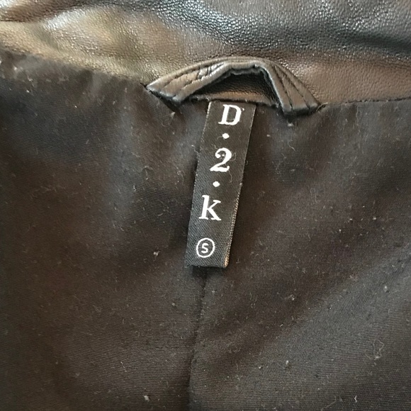 D.2.K soft leather jacket with pleated hem - Picture 8 of 8